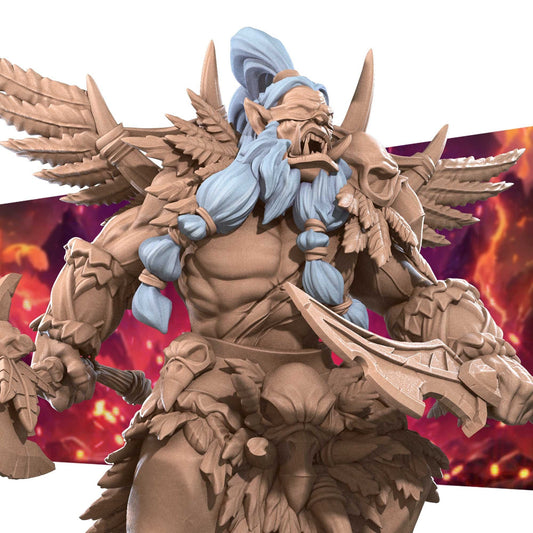 Orc Druid | TABLETOP SCALE | D&D TTRPG Miniature | Bite the Bullet | Unpainted, Unplated Resin 8k