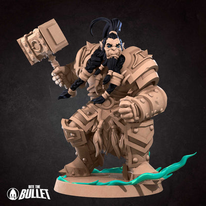 Orc Shaman | TABLETOP SCALE | D&D TTRPG Miniature | Bite the Bullet | Unpainted, Unplated Resin 8k