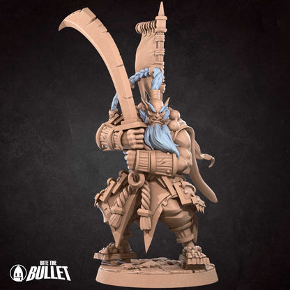 Orc Swordmaster | TABLETOP SCALE | D&D TTRPG Miniature | Bite the Bullet | Unpainted, Unplated Resin 8k