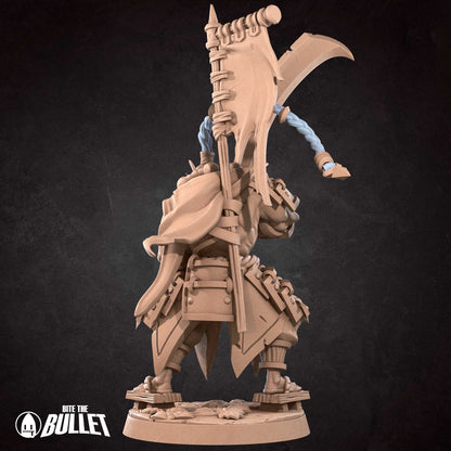 Orc Swordmaster | TABLETOP SCALE | D&D TTRPG Miniature | Bite the Bullet | Unpainted, Unplated Resin 8k