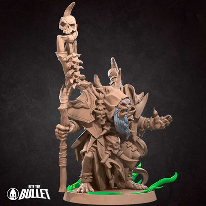 Orc Warlock | TABLETOP SCALE | D&D TTRPG Miniature | Bite the Bullet | Unpainted, Unplated Resin 8k