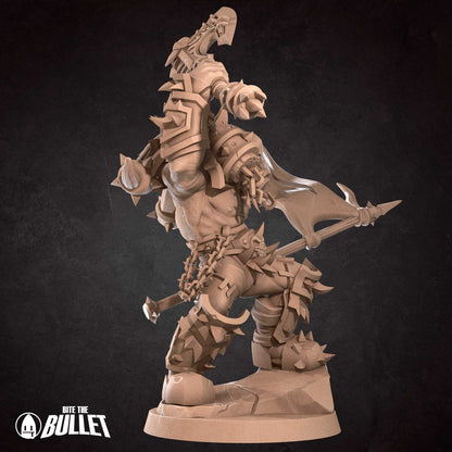 Orc Warrior | TABLETOP SCALE | D&D TTRPG Miniature | Bite the Bullet | Unpainted, Unplated Resin 8k