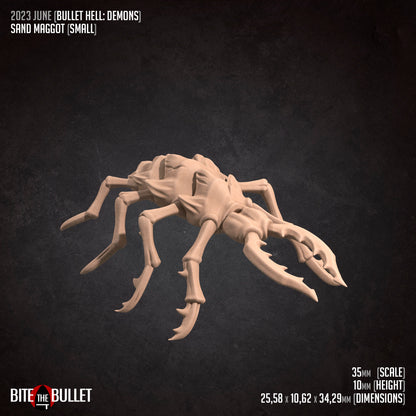 Sand Maggots Set | TABLETOP SCALE | D&D TTRPG Miniature | Bite the Bullet