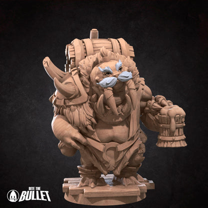 Walrus Mead Vendor | TABLETOP SCALE | D&D TTRPG Miniature | Bite the Bullet | Unpainted, Unplated Resin 8k