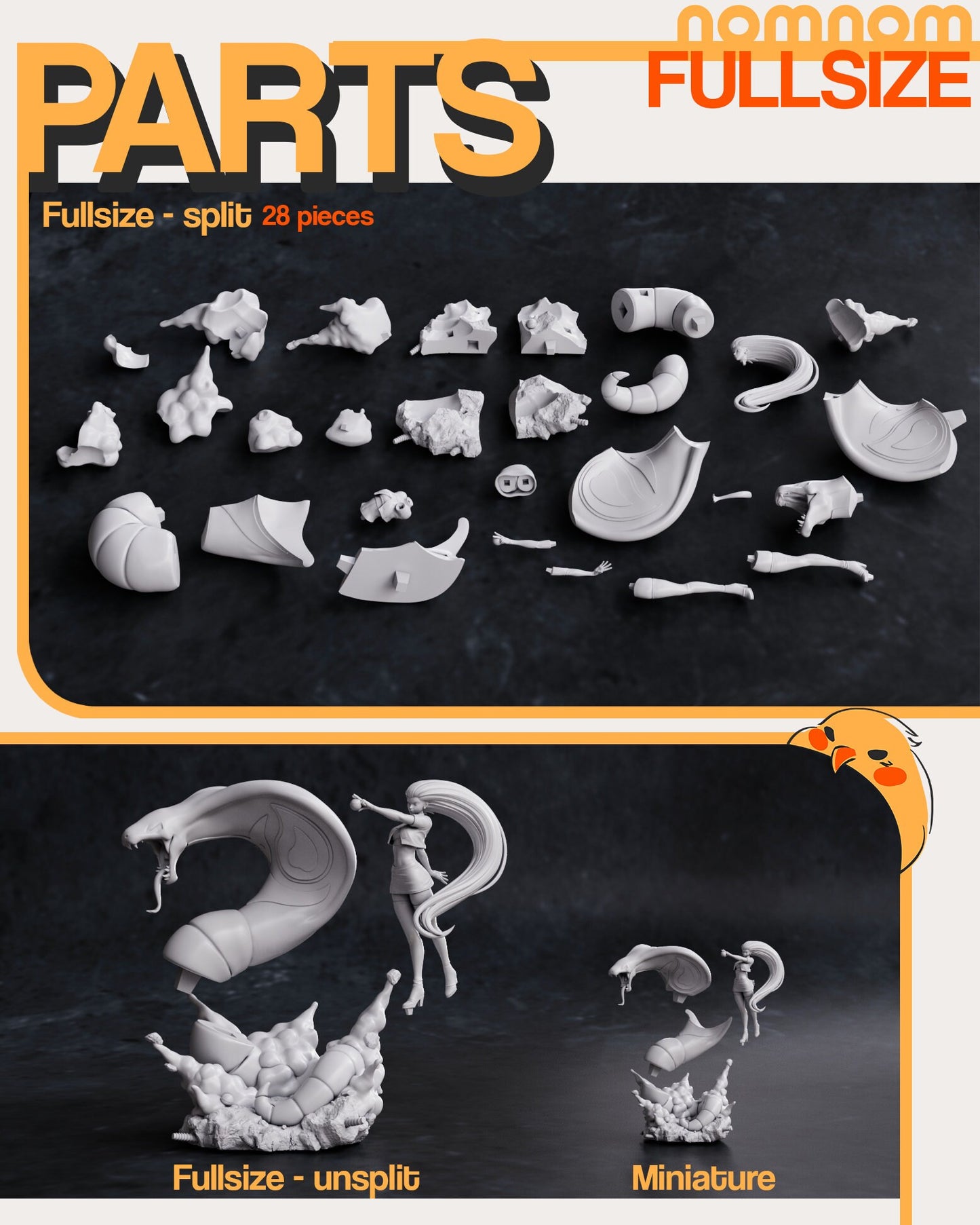 Incompetent Trio | Resin Garage Kit Figure Anime Game Fan Art | Nomnom Figures