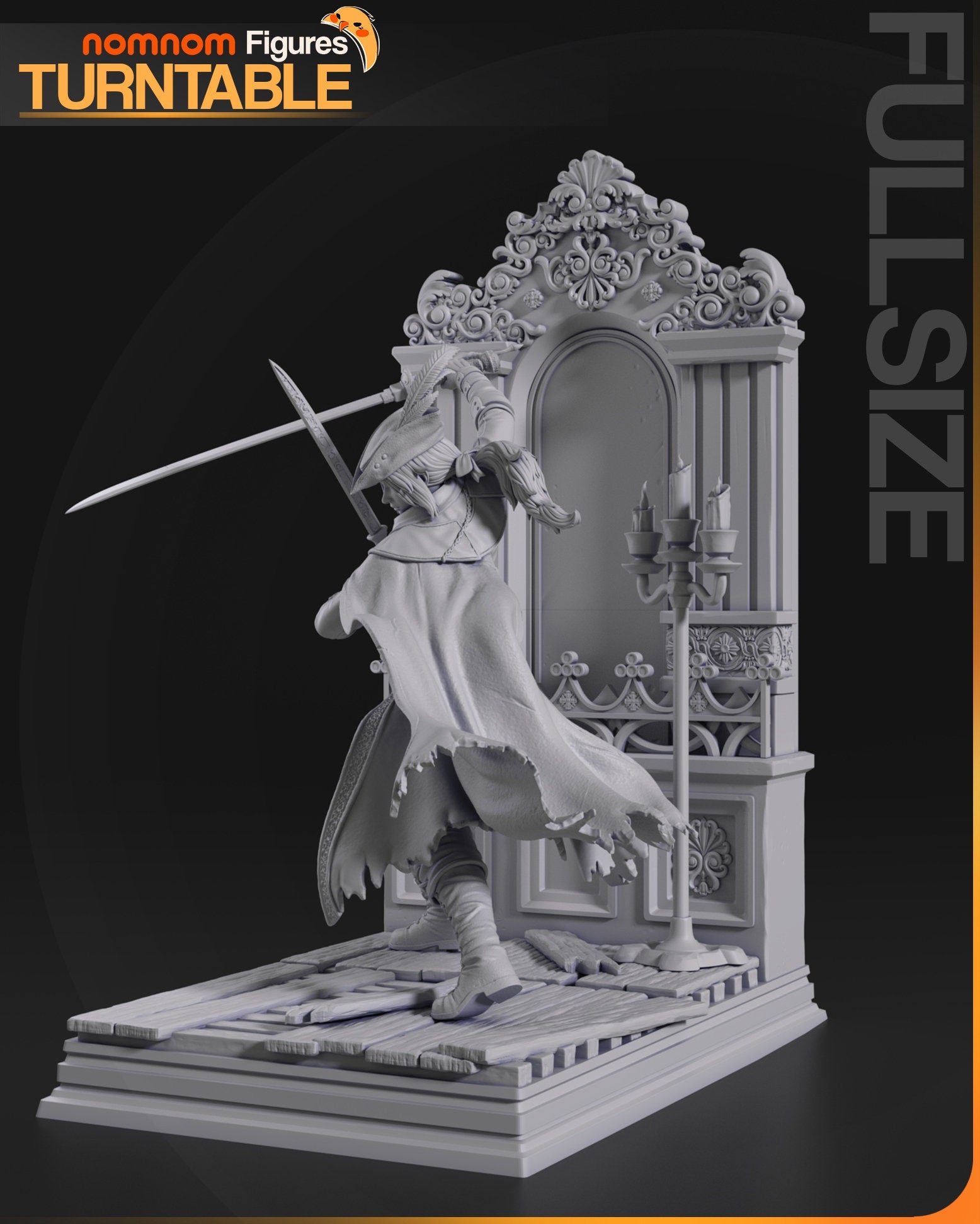 Old Hunter | Resin Garage Kit Figure Video Game Fan Art | Nomnom Figures