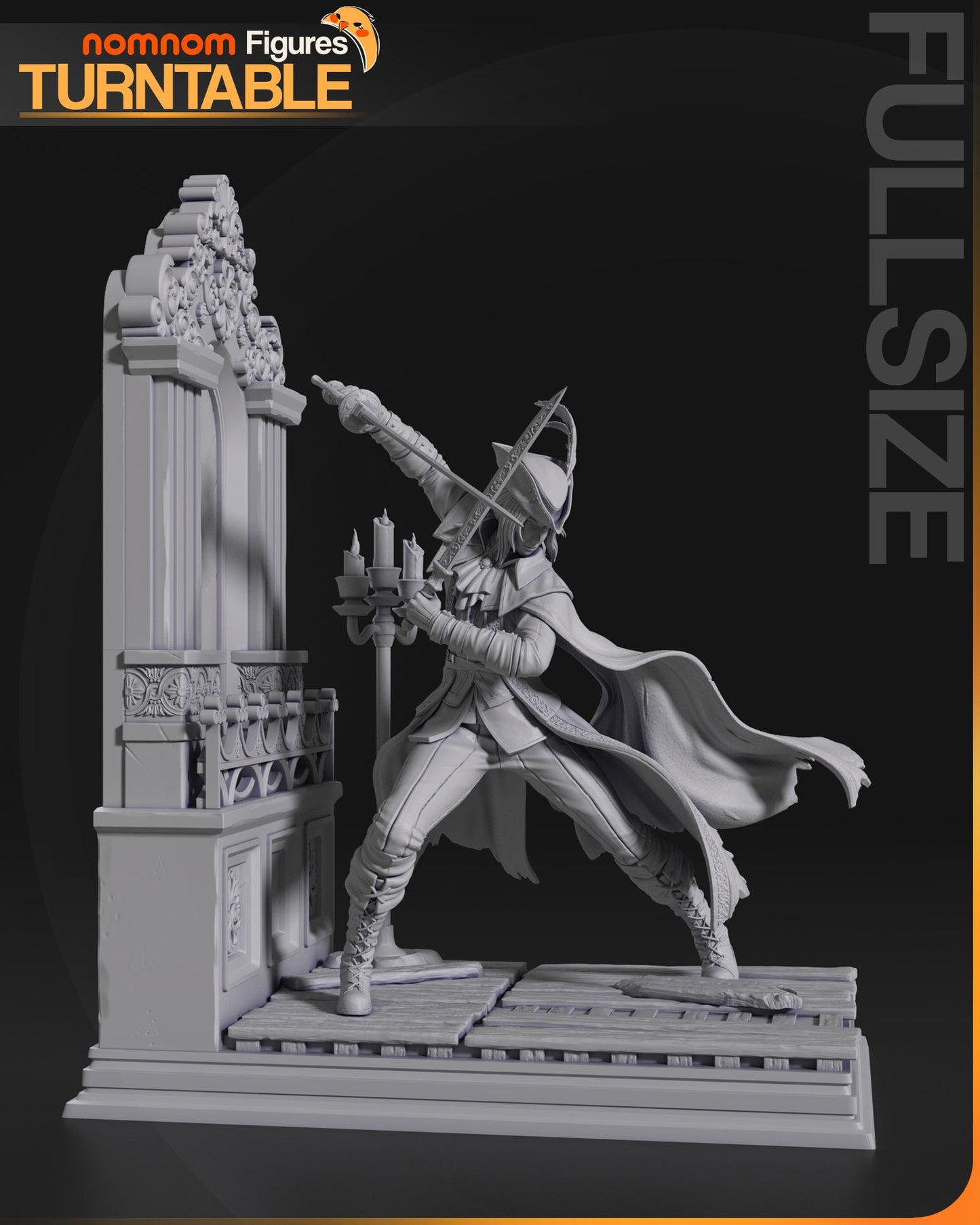 Old Hunter | Resin Garage Kit Figure Video Game Fan Art | Nomnom Figures