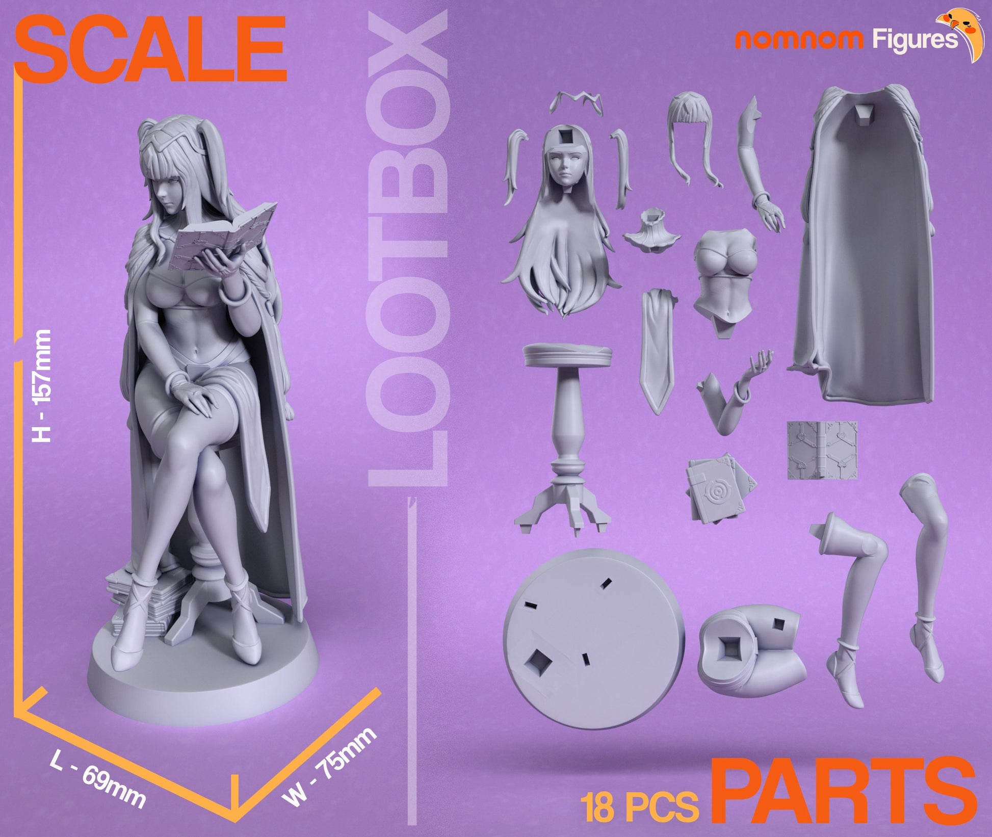 Dark Mage of Plegia | Resin Garage Kit Figure Video Game Fan Art | Nomnom Figures