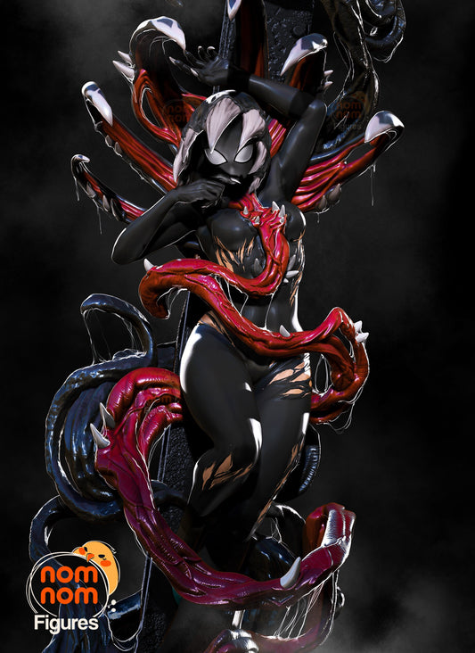 Symbiote Spider Woman | Resin Garage Kit Figure Comic Fan Art | Nomnom Figures