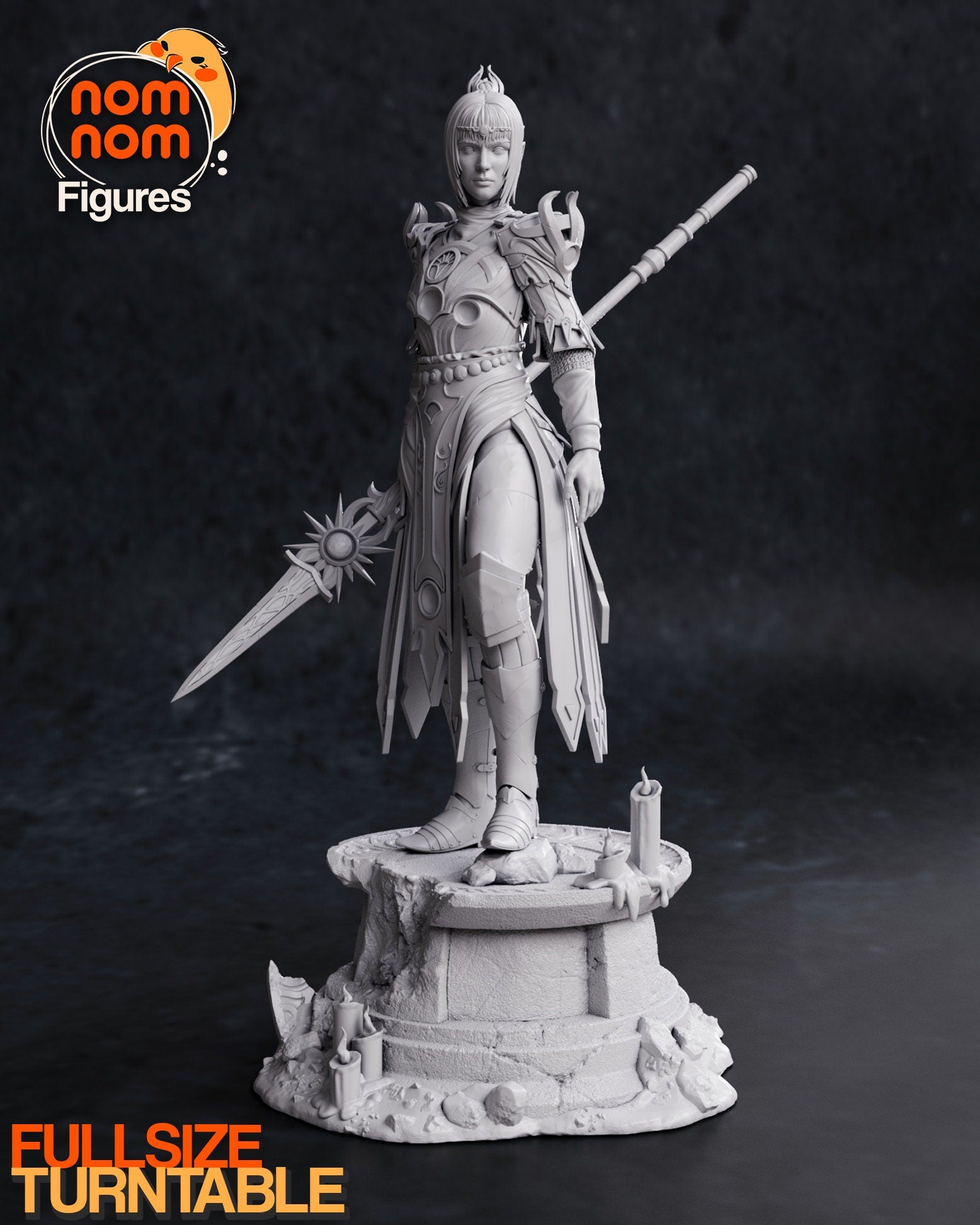 Cleric of Shar | Resin Garage Kit Figure D&D Game Fan Art | Nomnom Figures