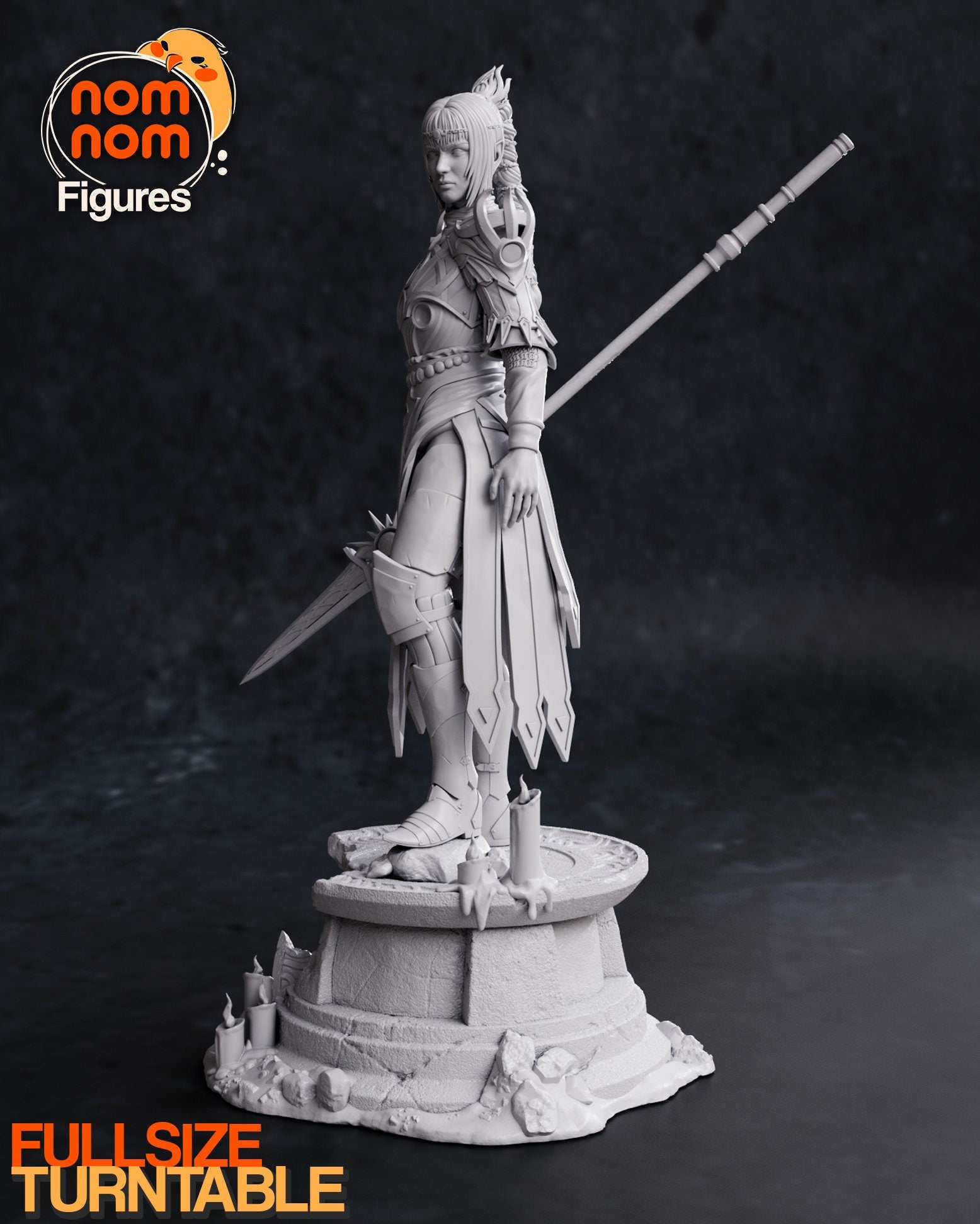Cleric of Shar | Resin Garage Kit Figure D&D Game Fan Art | Nomnom Figures