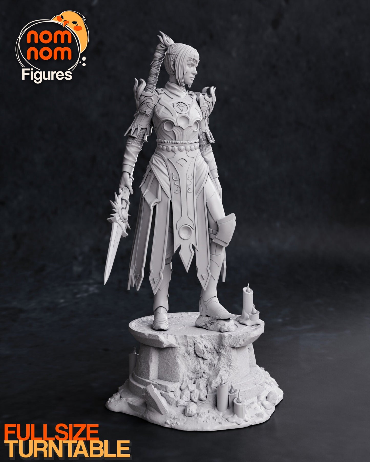 Cleric of Shar | Resin Garage Kit Figure D&D Game Fan Art | Nomnom Figures