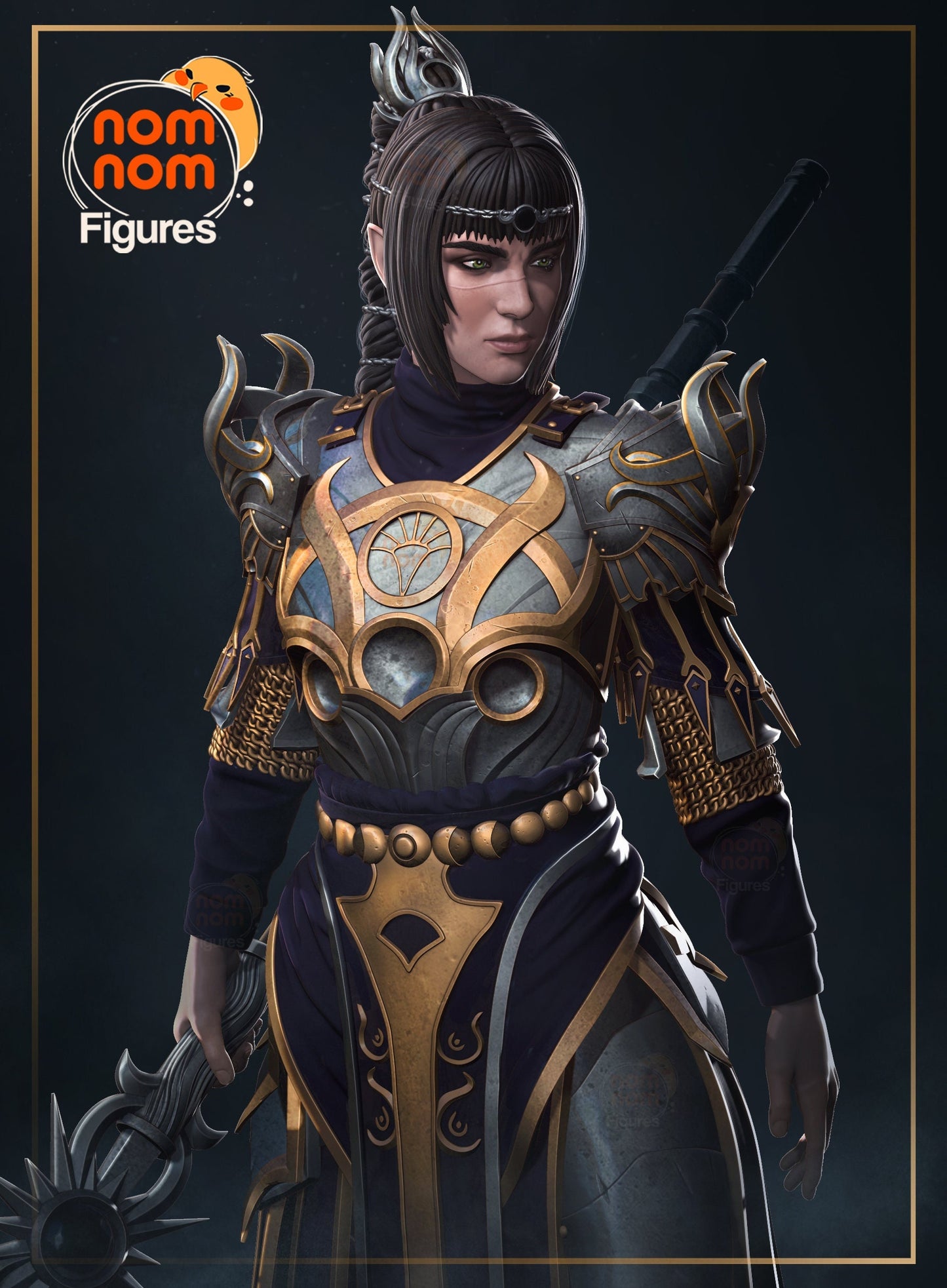 Cleric of Shar | Resin Garage Kit Figure D&D Game Fan Art | Nomnom Figures