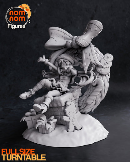 Christmas Cutie | Resin Garage Kit Figure Nomnom Original Character | Nomnom Figures