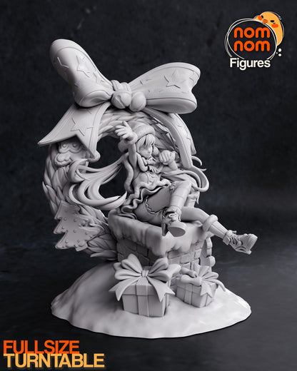 Christmas Cutie | Resin Garage Kit Figure Nomnom Original Character | Nomnom Figures