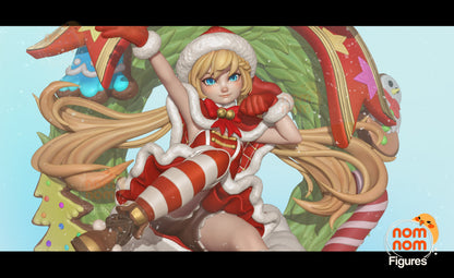 Christmas Cutie | Resin Garage Kit Figure Nomnom Original Character | Nomnom Figures