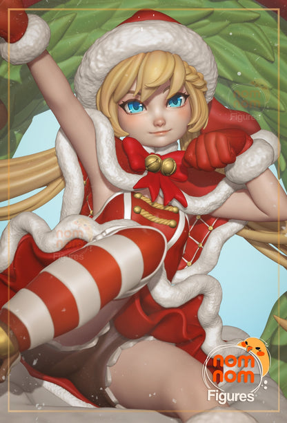 Christmas Cutie | Resin Garage Kit Figure Nomnom Original Character | Nomnom Figures