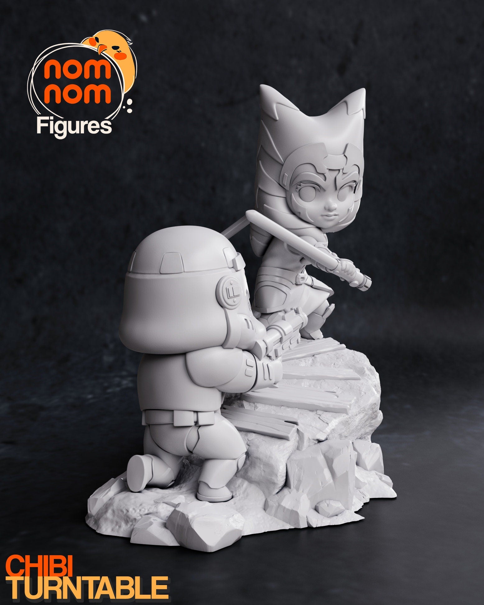 Chibi Rebel Founder | Resin Garage Kit Figure Cartoon Show Fan Art | Nomnom Figures