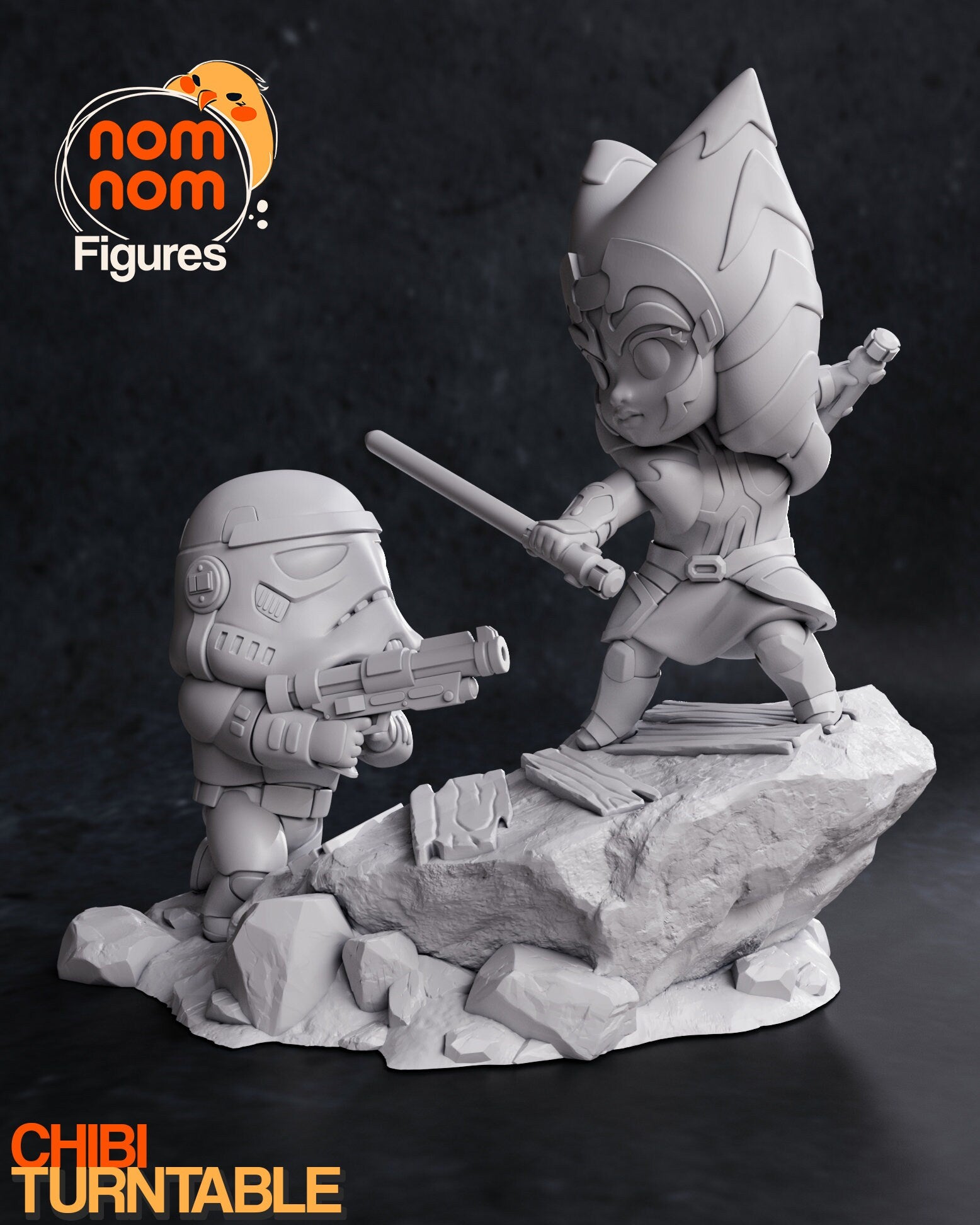 Chibi Rebel Founder | Resin Garage Kit Figure Cartoon Show Fan Art | Nomnom Figures