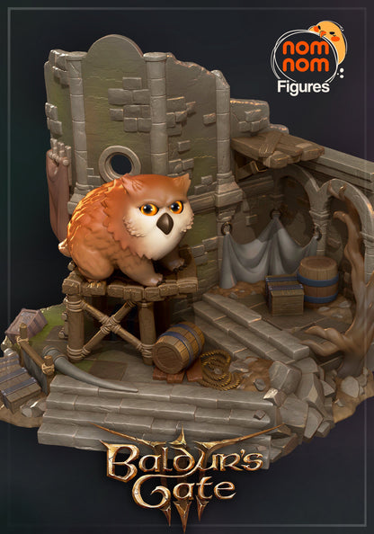 Baby Owlbear | Resin Garage Kit Figure D&D Video Game Fan Art | Nomnom Figures