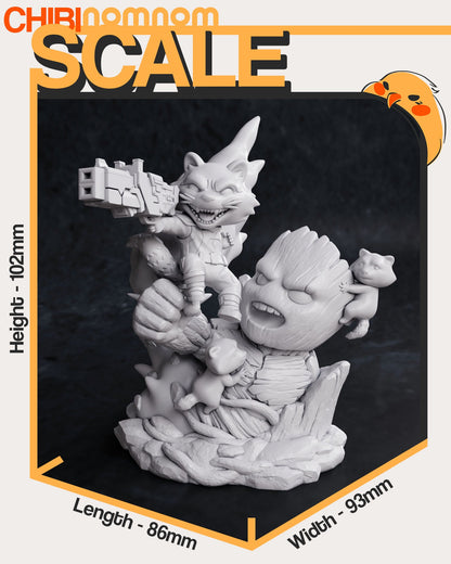 Chibi Galactic Protectors | Resin Garage Kit Figure Movie Comic Game Fan Art | Nomnom Figures