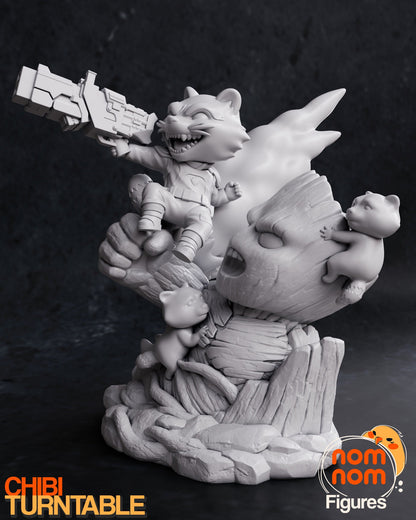 Chibi Galactic Protectors | Resin Garage Kit Figure Movie Comic Game Fan Art | Nomnom Figures