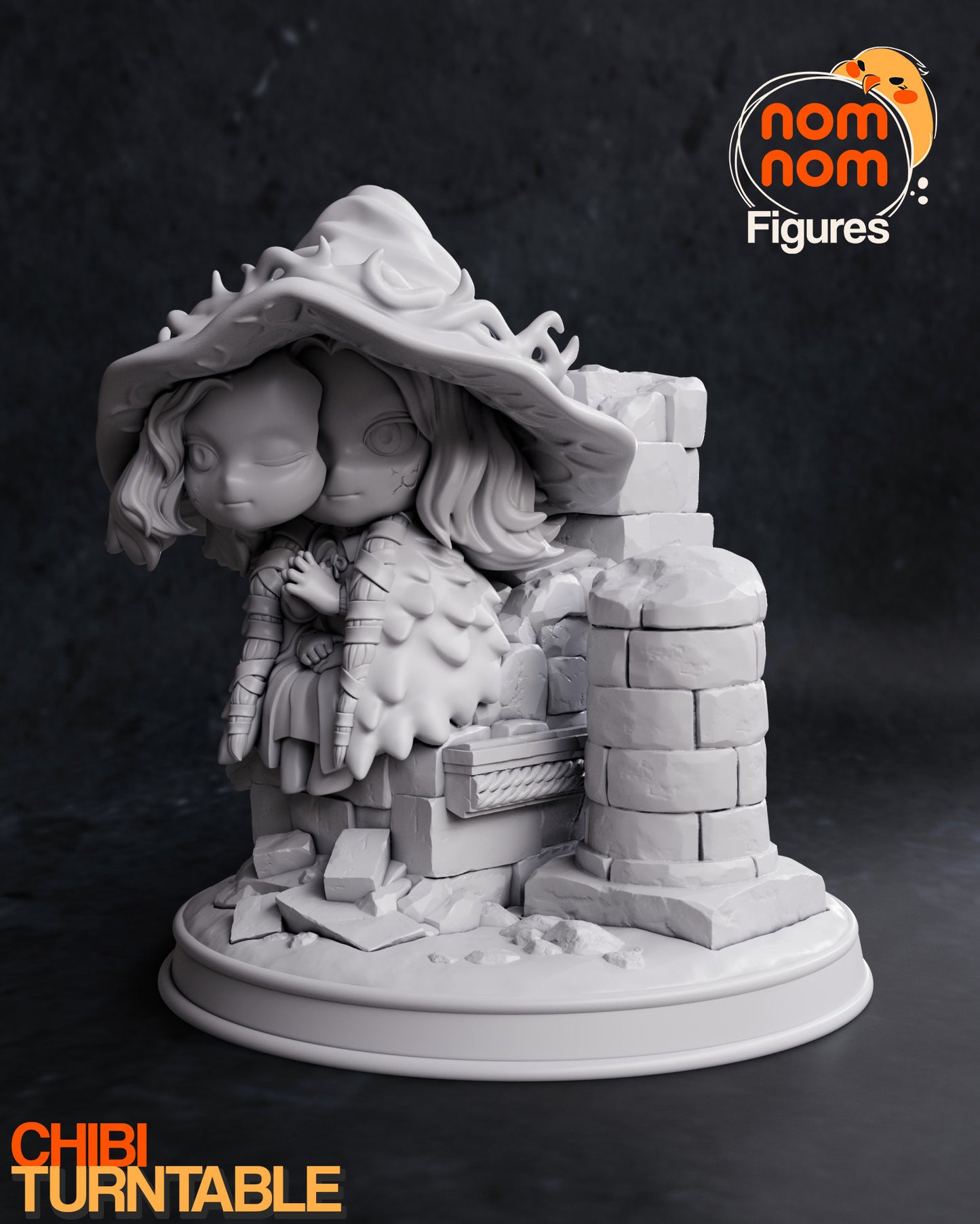 Chibi Blue Witch | Resin Garage Kit Figure Video Game Fan Art | Nomnom Figures