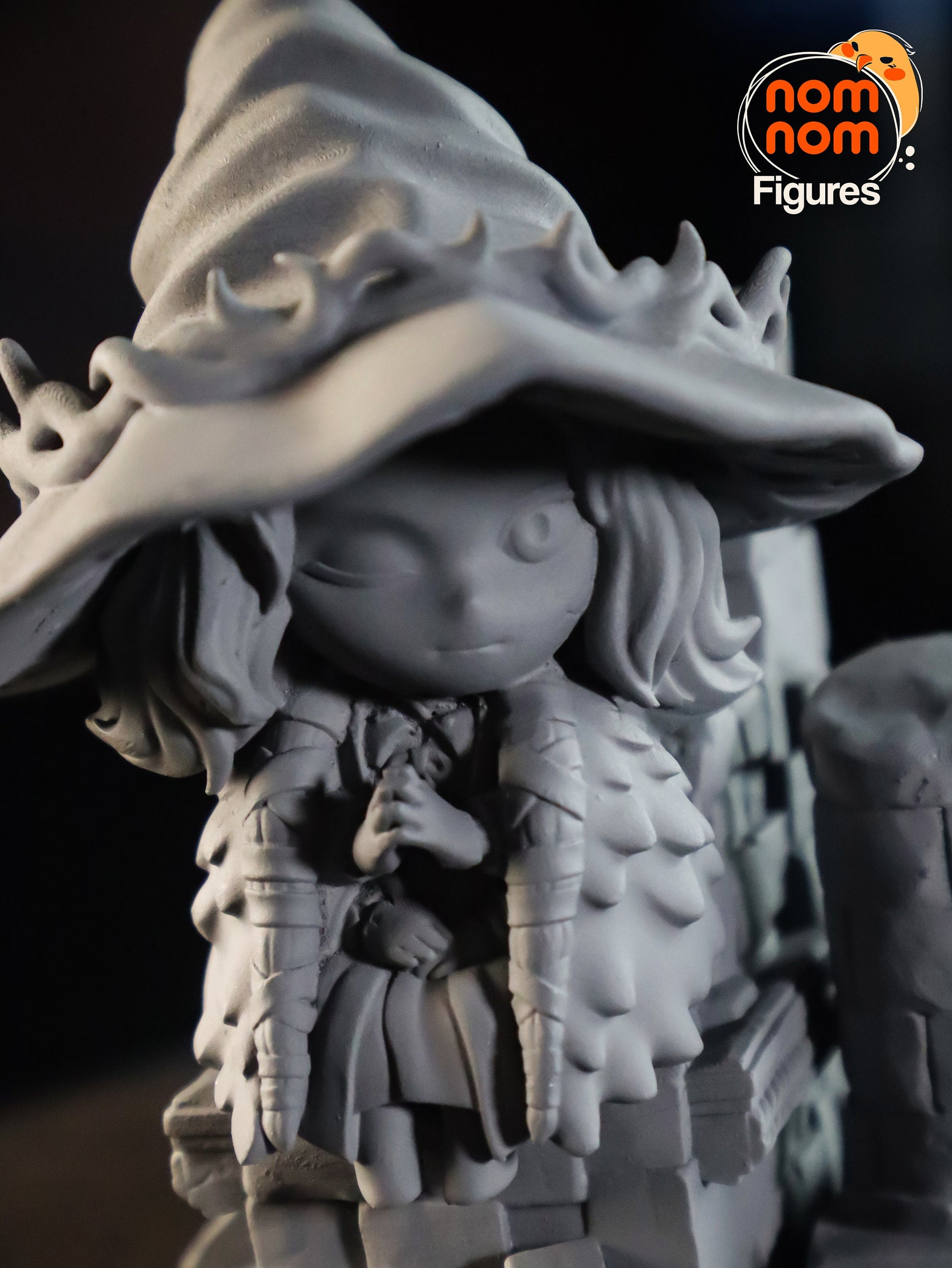 Chibi Blue Witch | Resin Garage Kit Figure Video Game Fan Art | Nomnom Figures