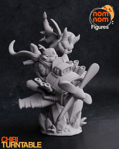 Chibi Mischievous Dragon | Resin Garage Kit Figure Video Game Fan Art | Nomnom Figures