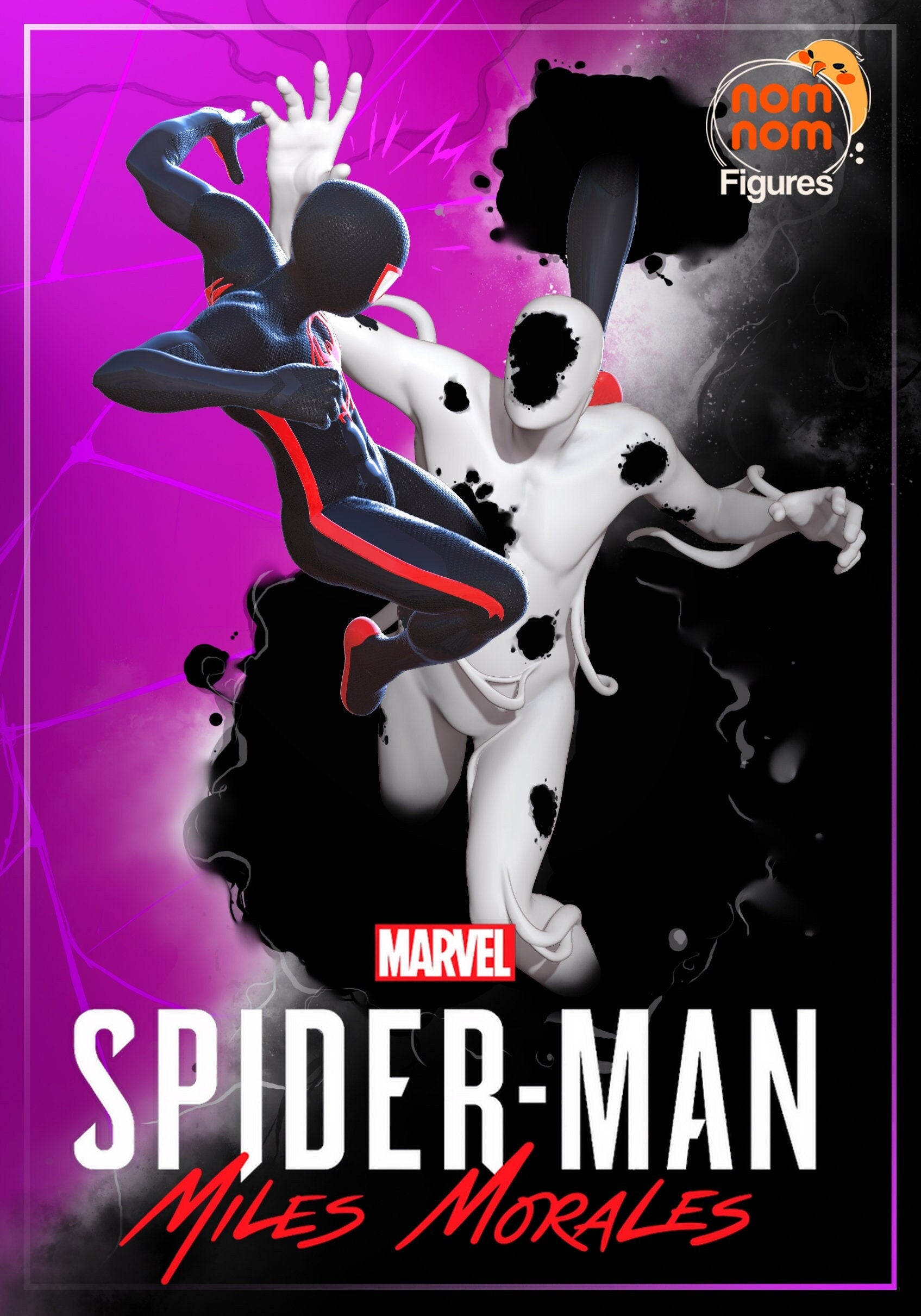 Spider Fighting Villain | Resin Garage Kit Figure Movie Comic Fan Art | Nomnom Figures