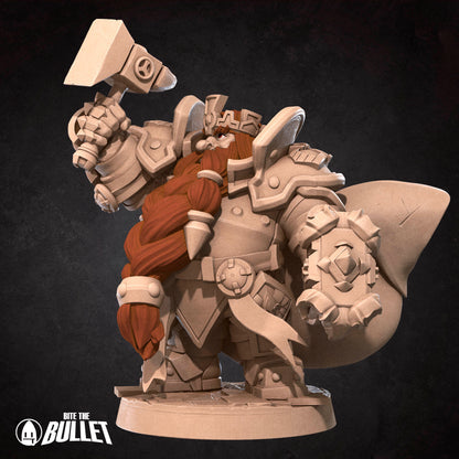 Dwarf High Lord | TABLETOP SCALE | TTRPG Miniature | Bite the Bullet | Unpainted, Unplated Resin 8k