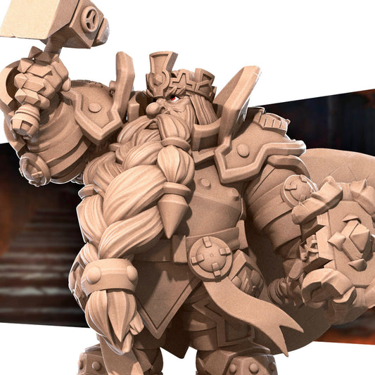 Dwarf High Lord | TABLETOP SCALE | TTRPG Miniature | Bite the Bullet | Unpainted, Unplated Resin 8k