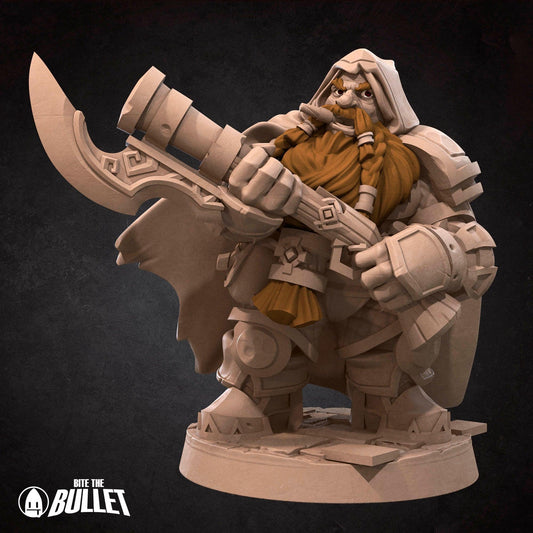 Dwarf Rifleman | TABLETOP SCALE | TTRPG Miniature | Bite the Bullet | Unpainted, Unplated Resin 8k