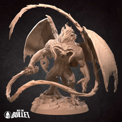 Bullet Rings, Fire Demon | TABLETOP SCALE | TTRPG Miniature | Bite the Bullet | Unpainted, Unplated Resin 8k