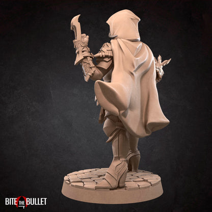 Bullet Hell, Hero Assassin | TABLETOP SCALE | D&D TTRPG Miniature | Bite the Bullet | Unpainted, Unplated Resin 8k