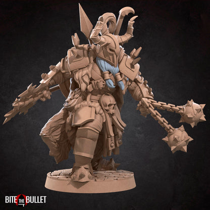 Bullet Hell, Hero Barbarian, Male | TABLETOP SCALE | D&D TTRPG Miniature | Bite the Bullet | Unpainted, Unplated Resin 8k