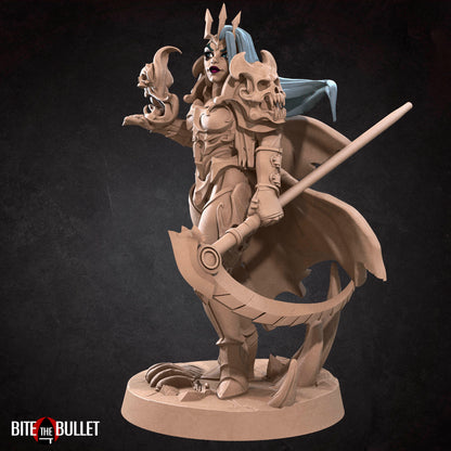 Bullet Hell, Hero Necromancer, Female | TABLETOP SCALE | D&D TTRPG Miniature | Bite the Bullet