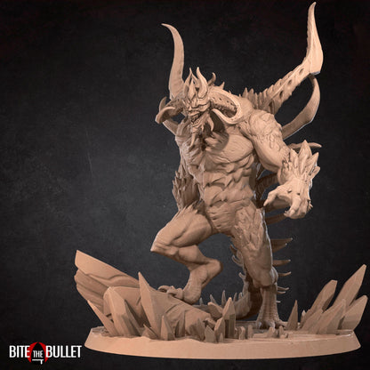 Lord of Terror, Demon | TABLETOP SCALE | TTRPG Miniature | Bite the Bullet | Unpainted, Unplated Resin 8k