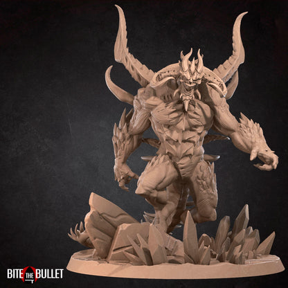 Lord of Terror, Demon | TABLETOP SCALE | TTRPG Miniature | Bite the Bullet | Unpainted, Unplated Resin 8k