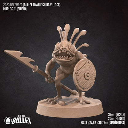 Murlocs | TABLETOP SCALE | D&D TTRPG Miniature | Bite the Bullet