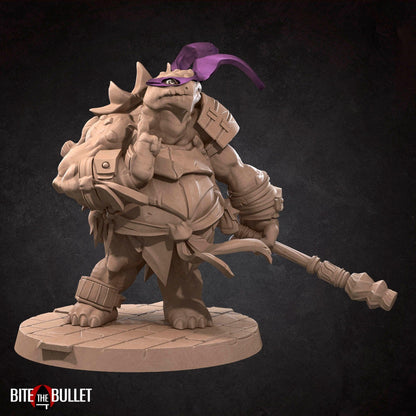 Tortle Ninjas Set | TABLETOP SCALE | D&D TTRPG Miniature | Bite the Bullet | Unpainted, Unplated Resin 8k