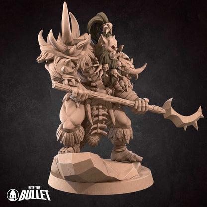 Orc Necromancer | TABLETOP SCALE | D&D TTRPG Miniature | Bite the Bullet | Unpainted, Unplated Resin 8k