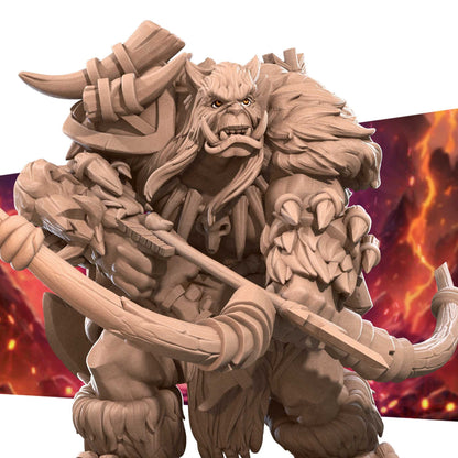 Orc Ranger | TABLETOP SCALE | D&D TTRPG Miniature | Bite the Bullet | Unpainted, Unplated Resin 8k