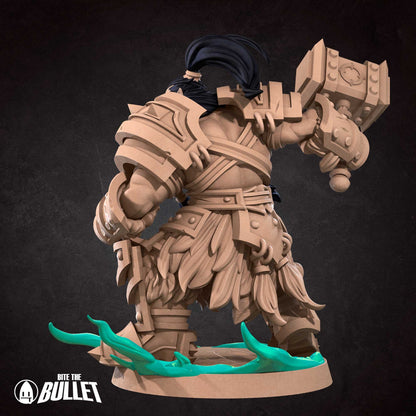 Orc Shaman | TABLETOP SCALE | D&D TTRPG Miniature | Bite the Bullet | Unpainted, Unplated Resin 8k
