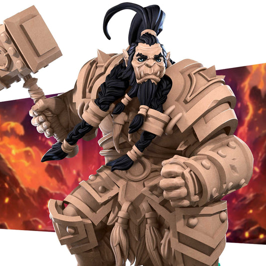 Orc Shaman | TABLETOP SCALE | D&D TTRPG Miniature | Bite the Bullet | Unpainted, Unplated Resin 8k