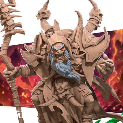 Orc Warlock | TABLETOP SCALE | D&D TTRPG Miniature | Bite the Bullet | Unpainted, Unplated Resin 8k