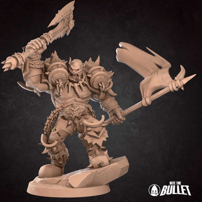 Orc Warrior | TABLETOP SCALE | D&D TTRPG Miniature | Bite the Bullet | Unpainted, Unplated Resin 8k