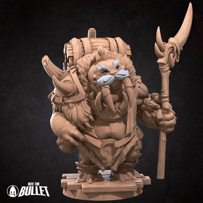 Walrus Mead Vendor | TABLETOP SCALE | D&D TTRPG Miniature | Bite the Bullet | Unpainted, Unplated Resin 8k