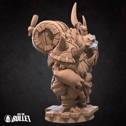 Walrus Mead Vendor | TABLETOP SCALE | D&D TTRPG Miniature | Bite the Bullet | Unpainted, Unplated Resin 8k