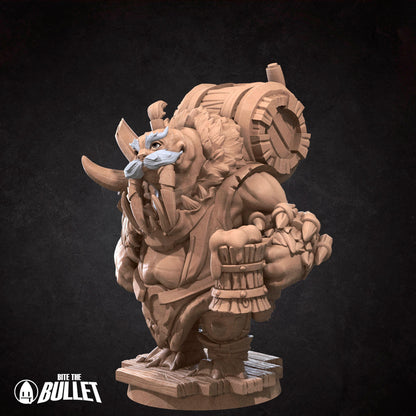 Walrus Mead Vendor | TABLETOP SCALE | D&D TTRPG Miniature | Bite the Bullet | Unpainted, Unplated Resin 8k